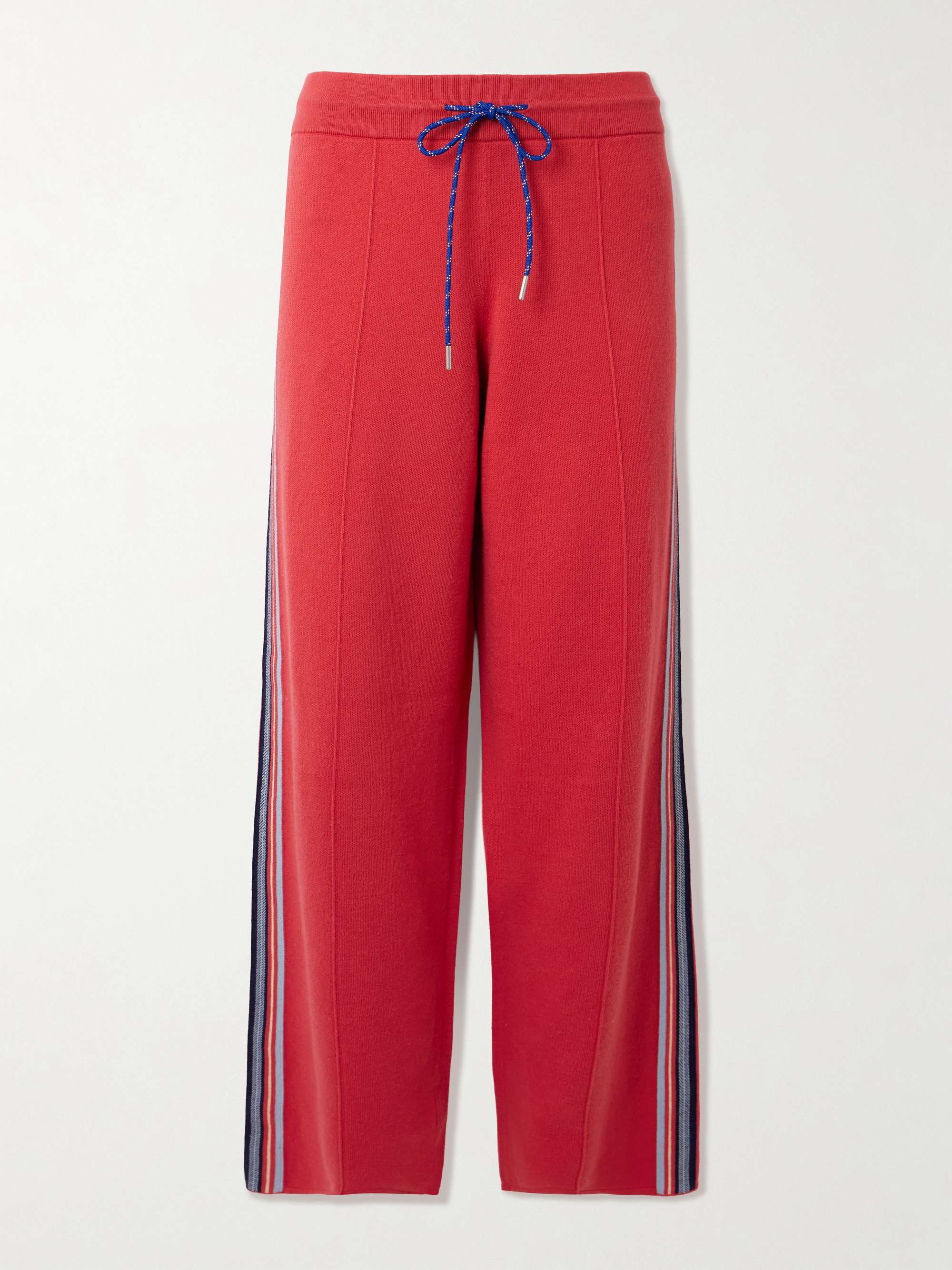 Striped Cotton-Blend Track Pants