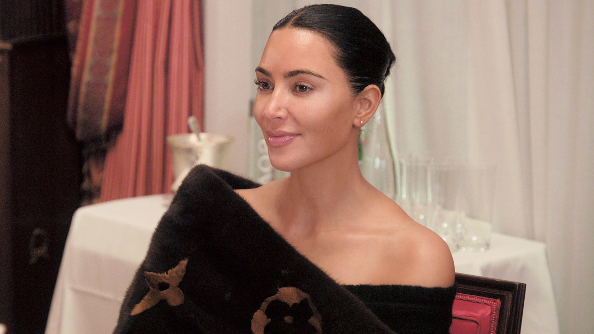 Kim Kardashian is shown on The Kardashians.