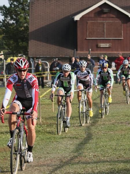 The lead group on lap two
