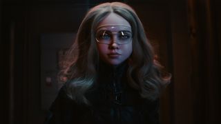 M3GAN wearing some goggles.