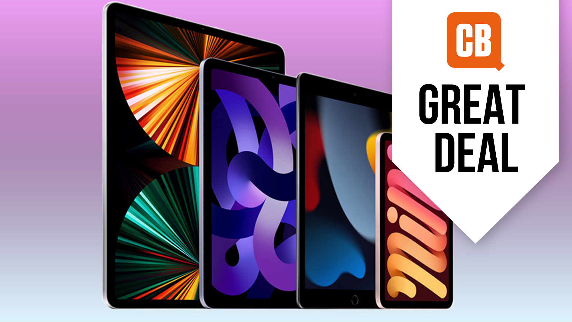 iPads and text saying 'great deal'