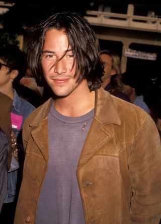 Keanu Reeves during "Bill & Ted's Bogus Journey" Hollywood Premiere at Hollywood Palladium in Hollywood, California, United States. (Photo by Ron Galella/Ron Galella Collection via Getty Images)