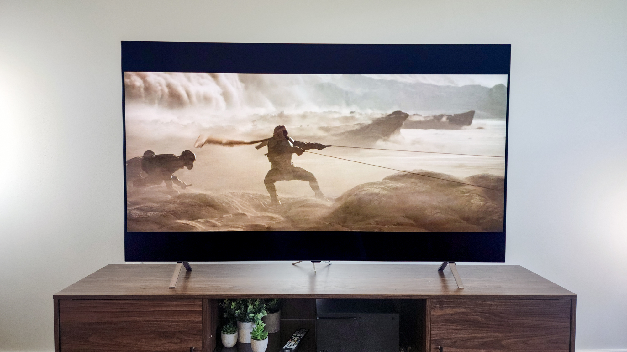 LG B5 OLED TV on a side table