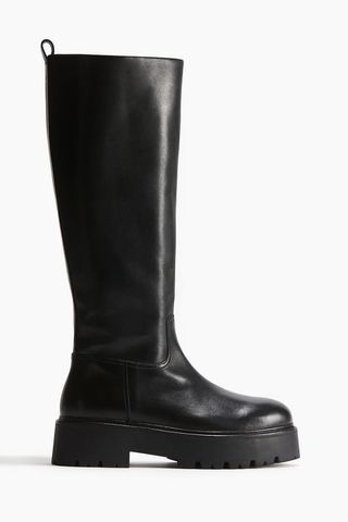 Knee-High Leather Boots