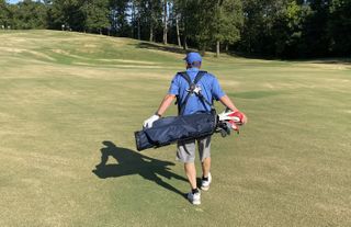 Mike Bailey carries the Vessel VLS stand bag