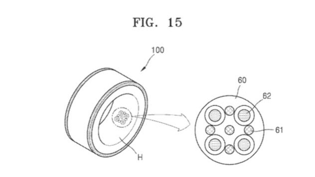An image from Samsng's smart ring Patent showing a ring with sensors on the inside edge