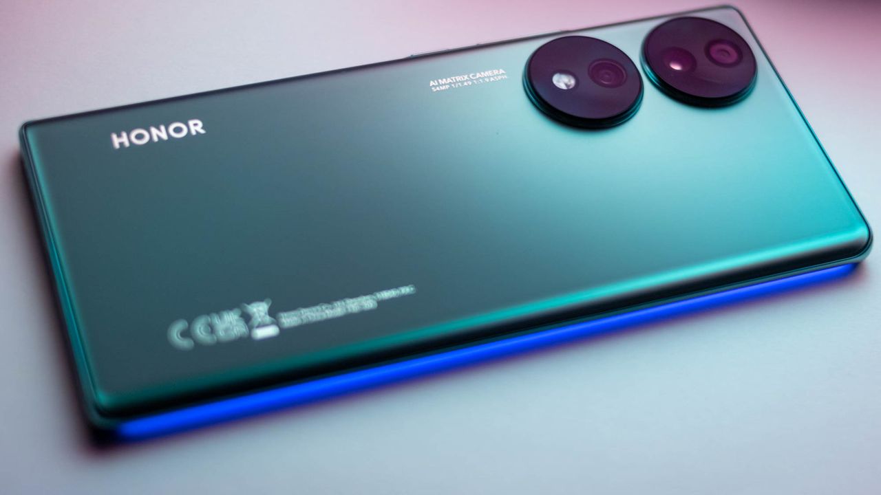 A photograph of the rear of the Honor 70