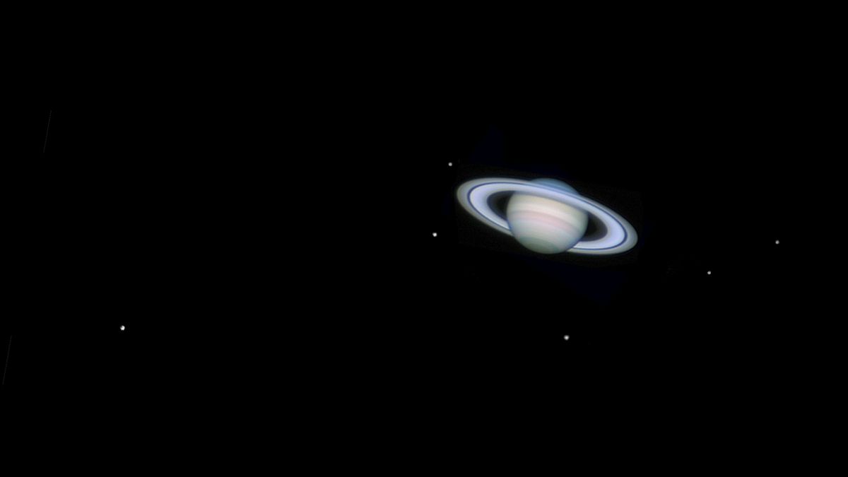 saturn in the night sky