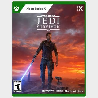 Star Wars Jedi: Survivor Xbox box on a plain background