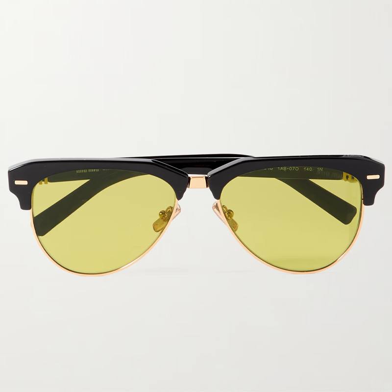 yellow lens miu miu sunglasses