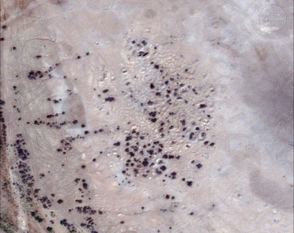 A satellite image, captured on Sept. 14, 2017, shows &quot;site 1056,&quot; which might be the ancient city of Irisagrig.