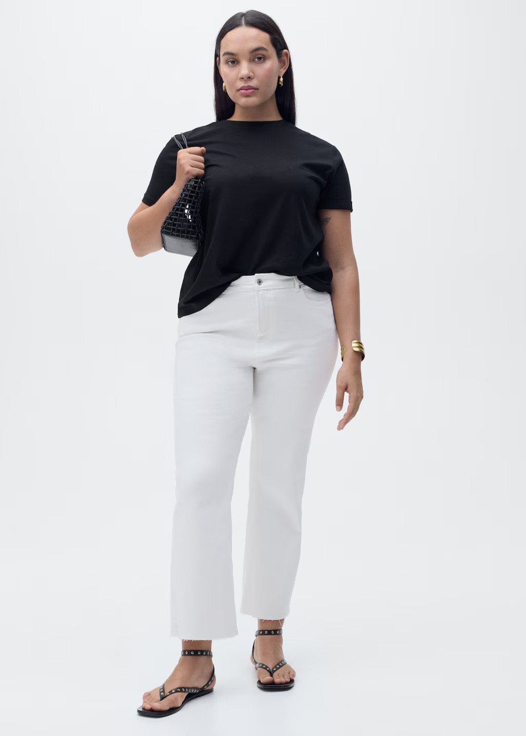 MANGO, Sienna Flared Cropped Jeans 