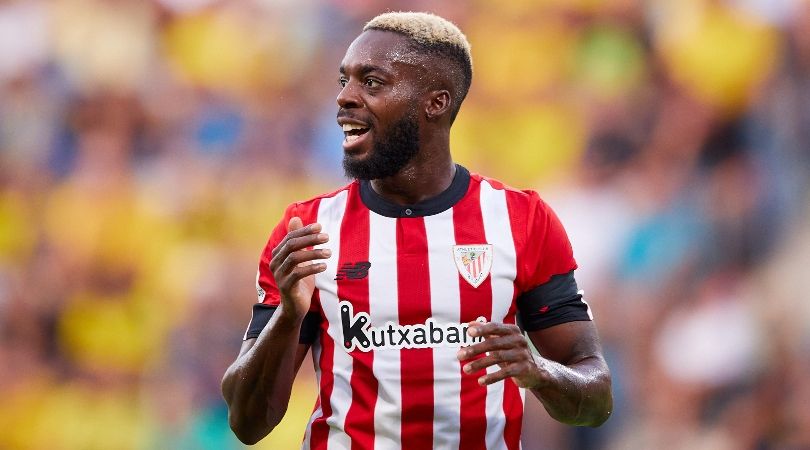 Iñaki Williams celebrates after scoring for Athletic Club against Cadiz in LaLiga.