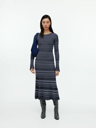 Wool-Blend Rib Dress