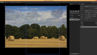 Images can be interactively arranged within the workspace for full compositional control 