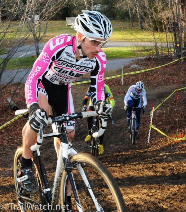 Derek St. John (Garneau Club Chaussure) before a mechanical ruined his chances to make the podium