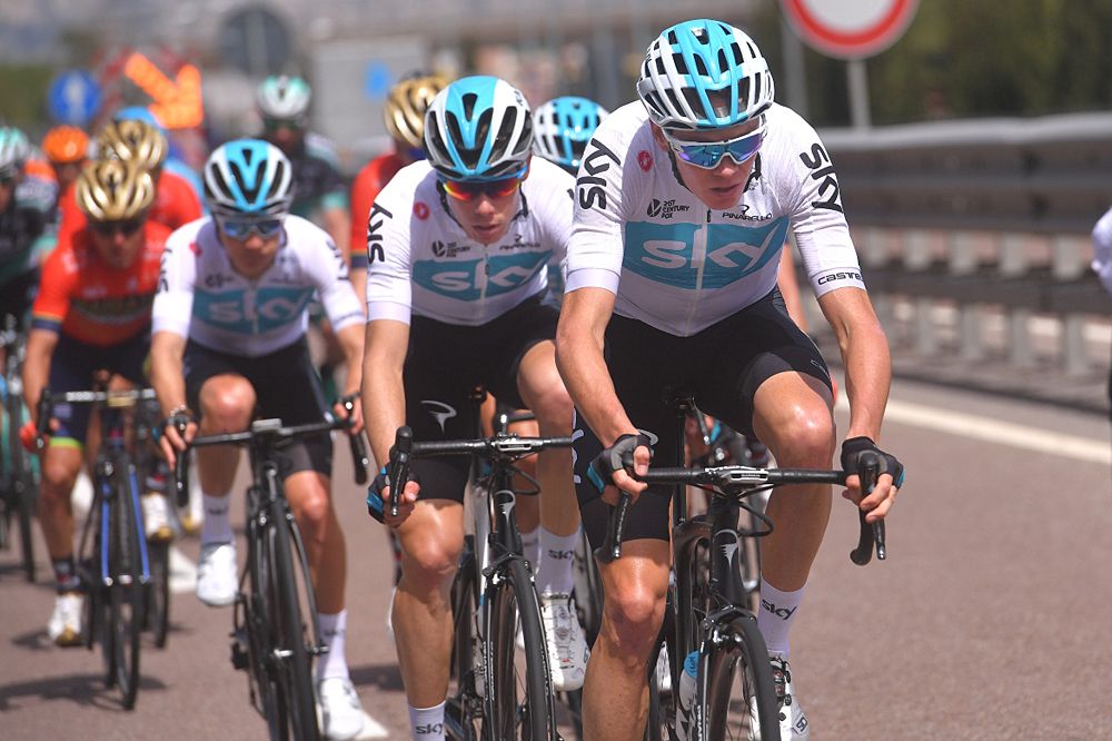 Chris Froome and Team Sky at Tour of the Alps
