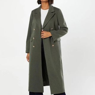 Dorothy Perkins Military Double Breasted Maxi Coat