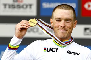 UCI Road World Championships 2019 Rohan Dennis with the gold medal