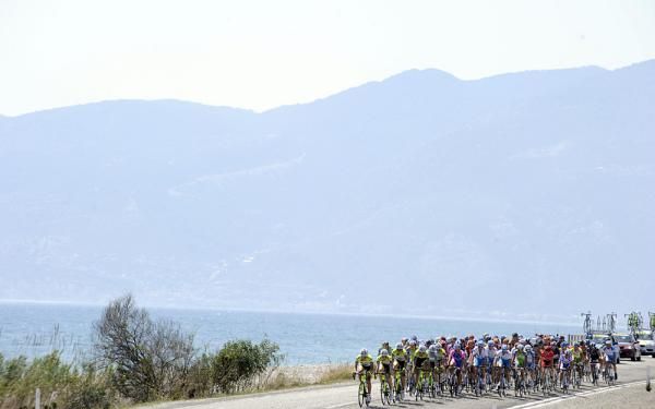 The mountains and sea come together on the Turkish coast.