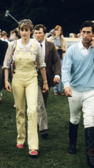 Princess Diana attending a polo match in July 1981.