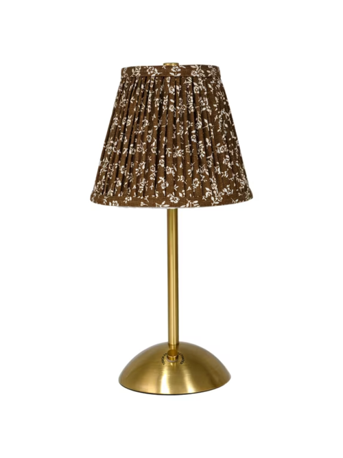 Brown Floral Rechargeable Table Lamp