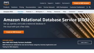 AWS' Relational Database homepage