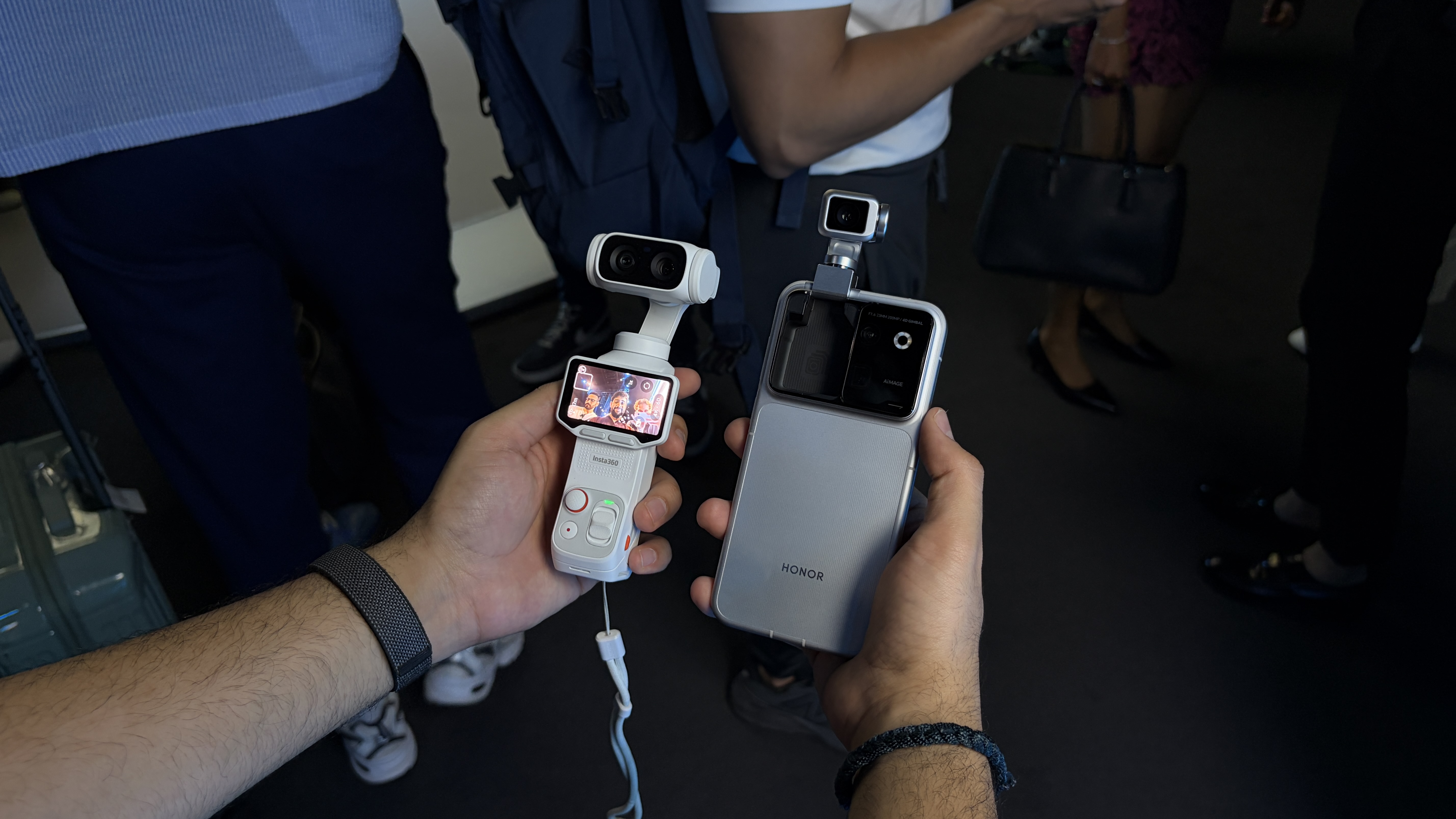 The Honor Robot phone being held in the hand