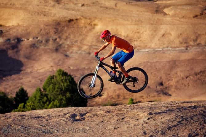 Macky Franklin catches some air during the Slickrock photo shoot with Daniel Dunn