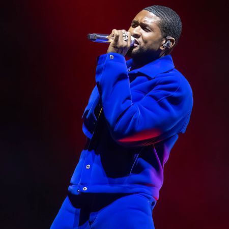 Usher performing