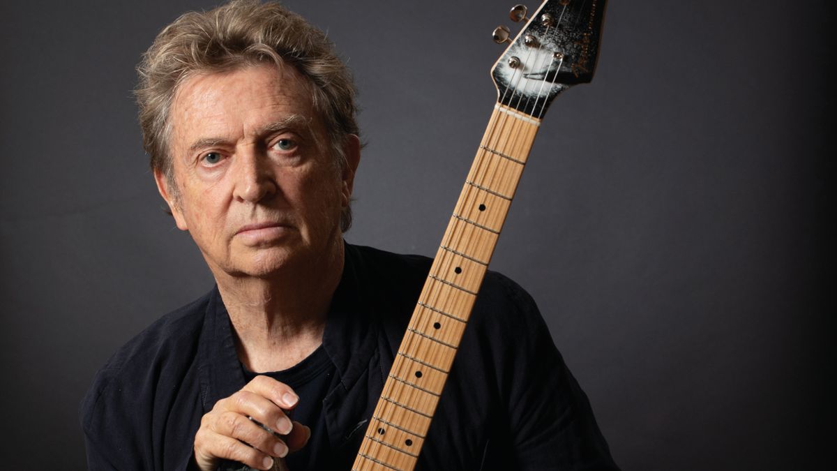 Andy Summers poses for Guitar Player&#039;s Holiday 2019 issue. 