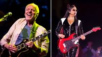 Peter Frampton performs onstage at Yaamava&rsquo; Theater at Yaamava&rsquo; Resort & Casino on June 23, 2025, and H.E.R performs onstage during the Apple Music Super Bowl LVIII Halftime Show