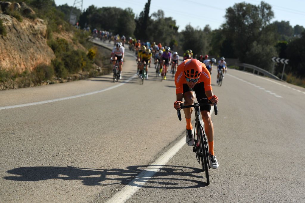 VALENCIA SPAIN FEBRUARY 09 Michael Schr of Switzerland and CCC Team Peloton during the 71st Volta a la Comunitat Valenciana 2020 Stage 5 a 977km stage from Paterna Valencia VueltaCV VCV2020 on February 09 2020 in Valencia Spain Photo by David RamosGetty Images