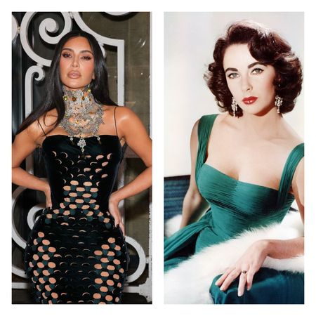 Kim Kardashian and Elizabeth Taylor