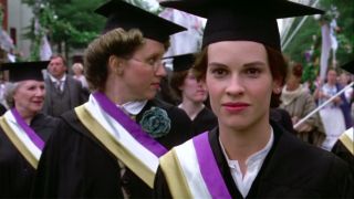 Hilary Swank and Brooke Smith in Iron Jawed Angels