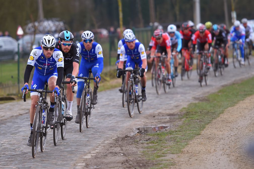Quick-Step setting a tempo at Kuurne-Brussel-Kuurne