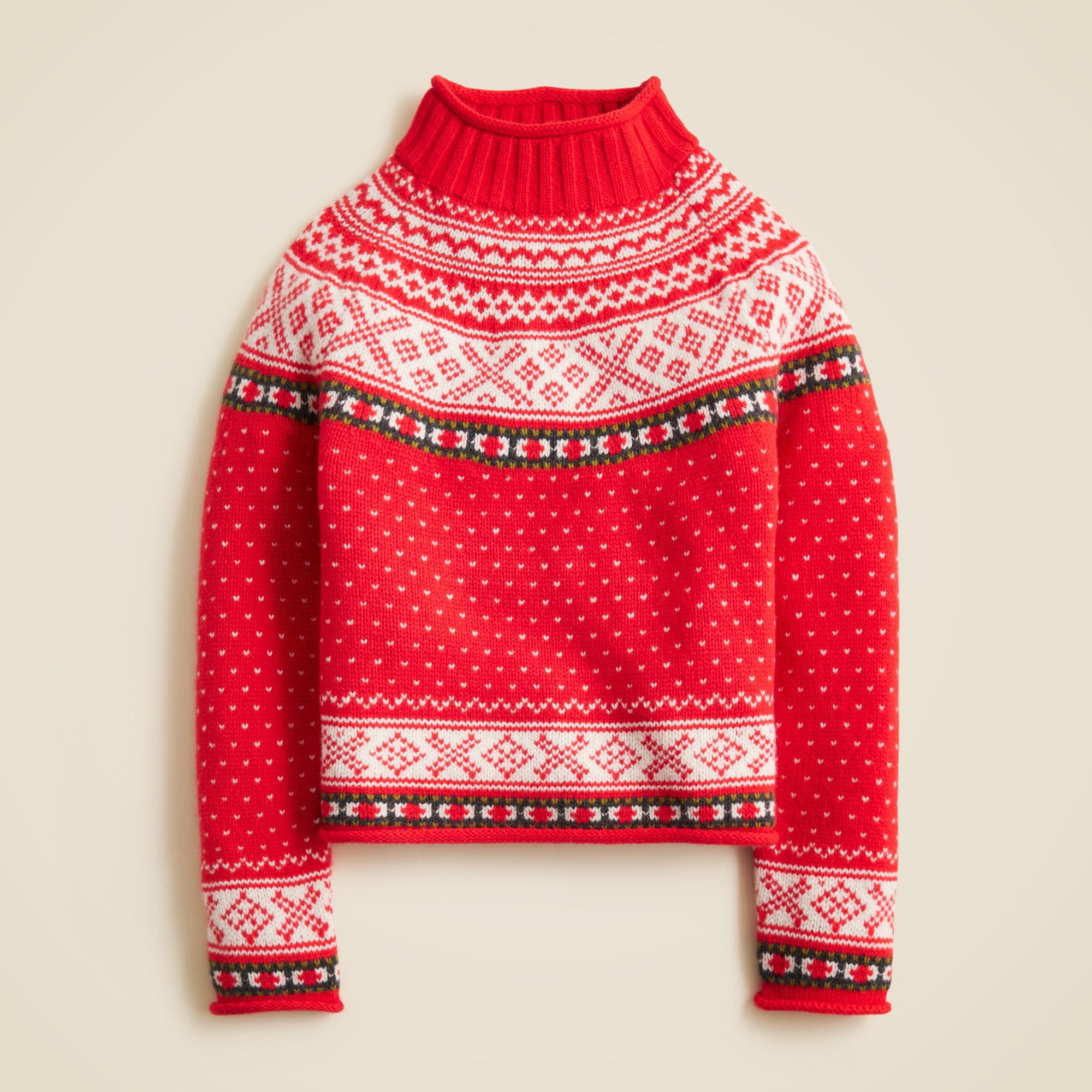 Fair Isle 2025 Rollneck&amp;trade; Sweater in Vintage Wool