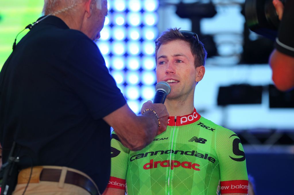 Brendan Canty was well enough to attend the Tour Down Under team presentation before being struck down with illness