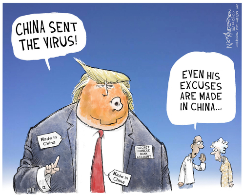 Political Cartoon U.S. Trump COVID China | The Week