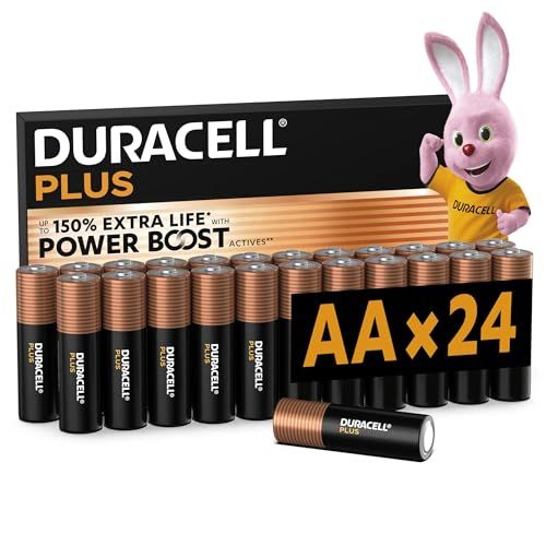 Duracell Plus Aa Batteries (24 Pack) – Alkaline Batteries 1.5v – Up to 150% Extra Life With Power Boost Actives– Reliability for Everyday Devices – 0% Plastic Packaging – 10-Year Storage - Lr6 Mn1500: Amazon.co.uk: Electronics &amp; Photo