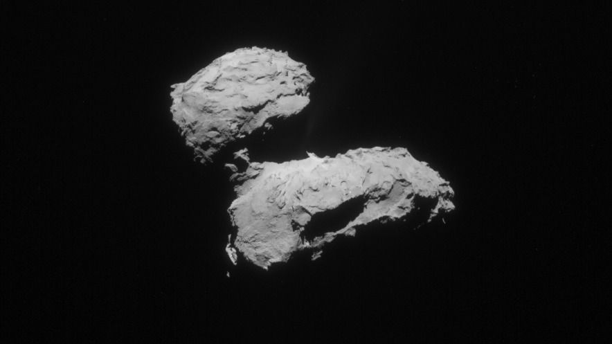 Comet 67P/Churyumov-Gerasimenko, like the solar system&#039;s other small bodies, is shaped by geological processes rather than by gravity.