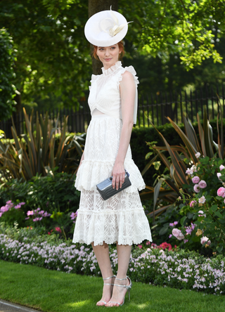 Eleanor Tomlinson attends Royal Ascot 2017 at Ascot Racecourse on June 21, 2017 in Ascot, England