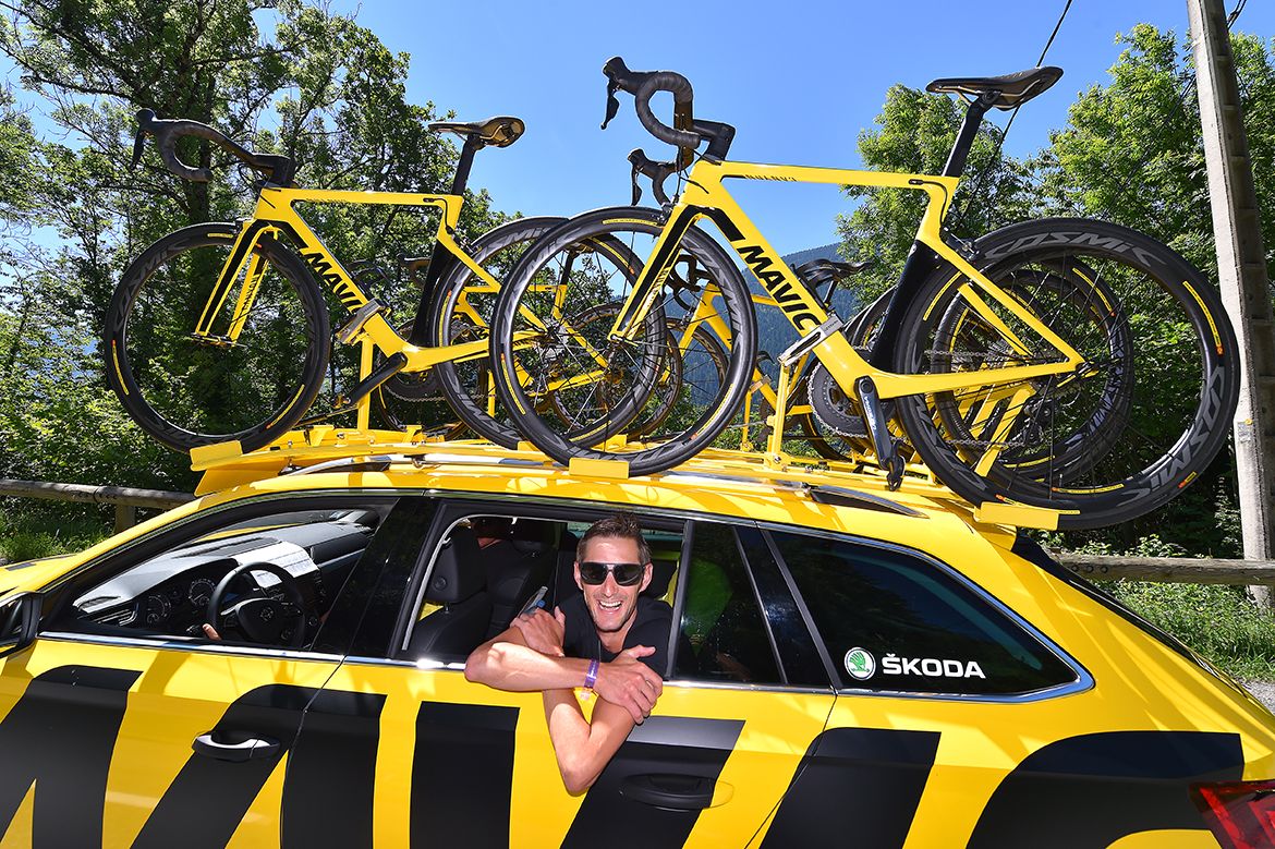 Fr&auml;nk Schleck visiting the Crit&eacute;rium du Dauphin&eacute;