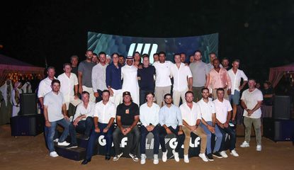 LIV golfers at a welcome party