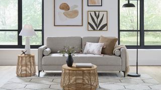 Home depot living room with furniture