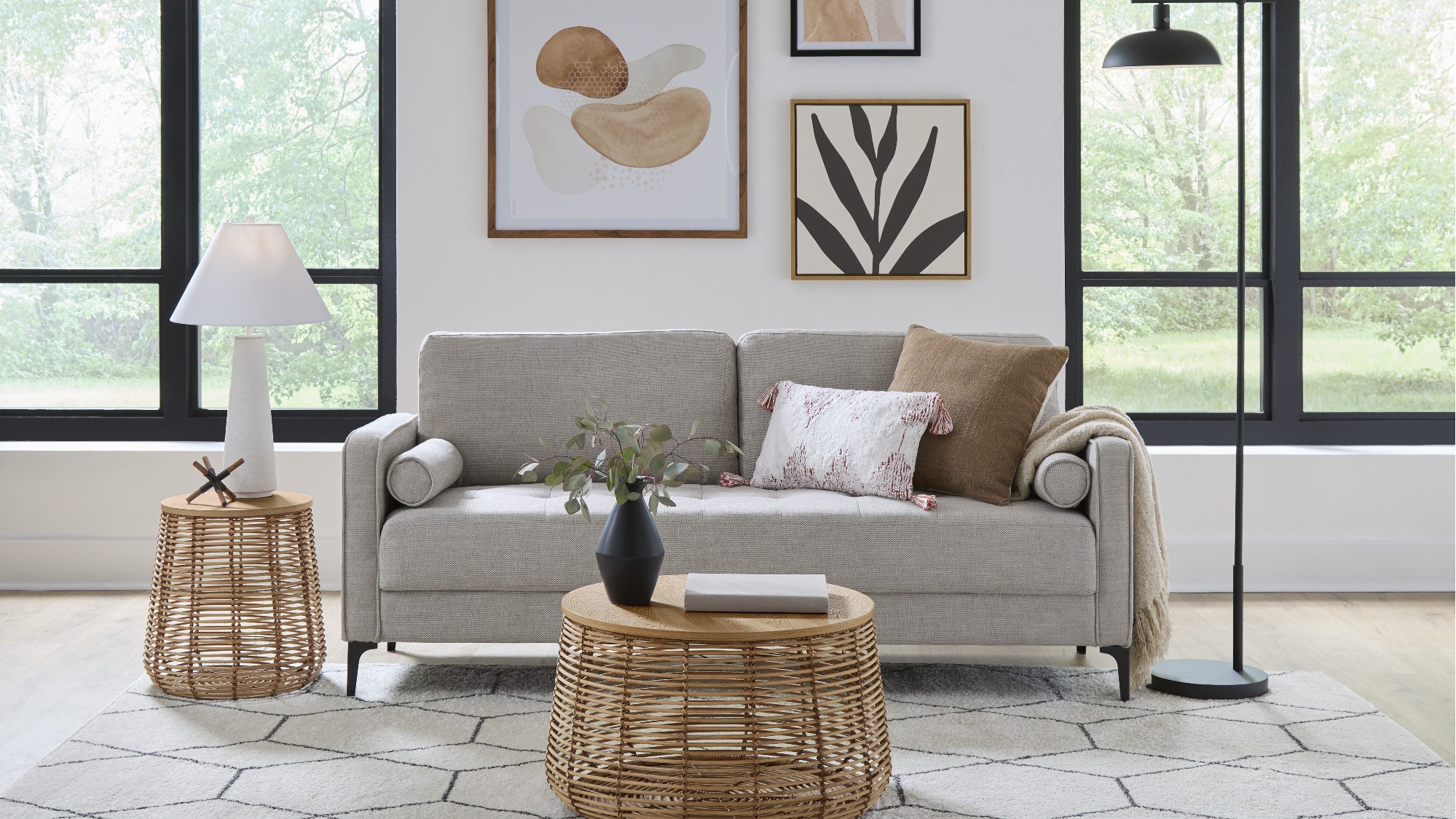 Home depot living room with furniture
