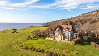 Detached house in the village of St. Lawrence, Isle of Wight, with views over the coastline to the English Channel.