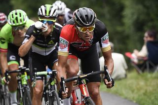 Greg Van Avermaet leads the breakaway during stage 8 at the Tour de France.