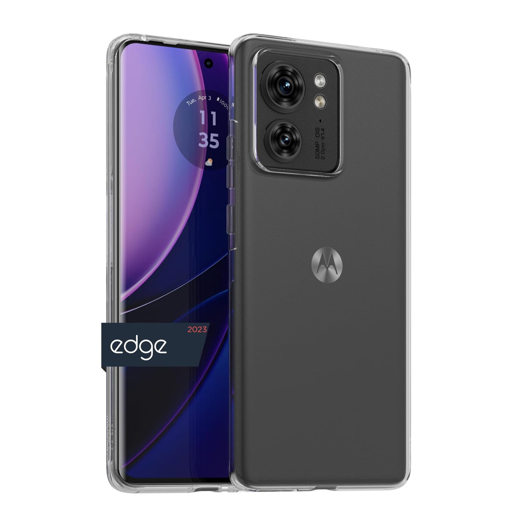 Motorola Edge 2023 Hybrid Crystal Clear Case render