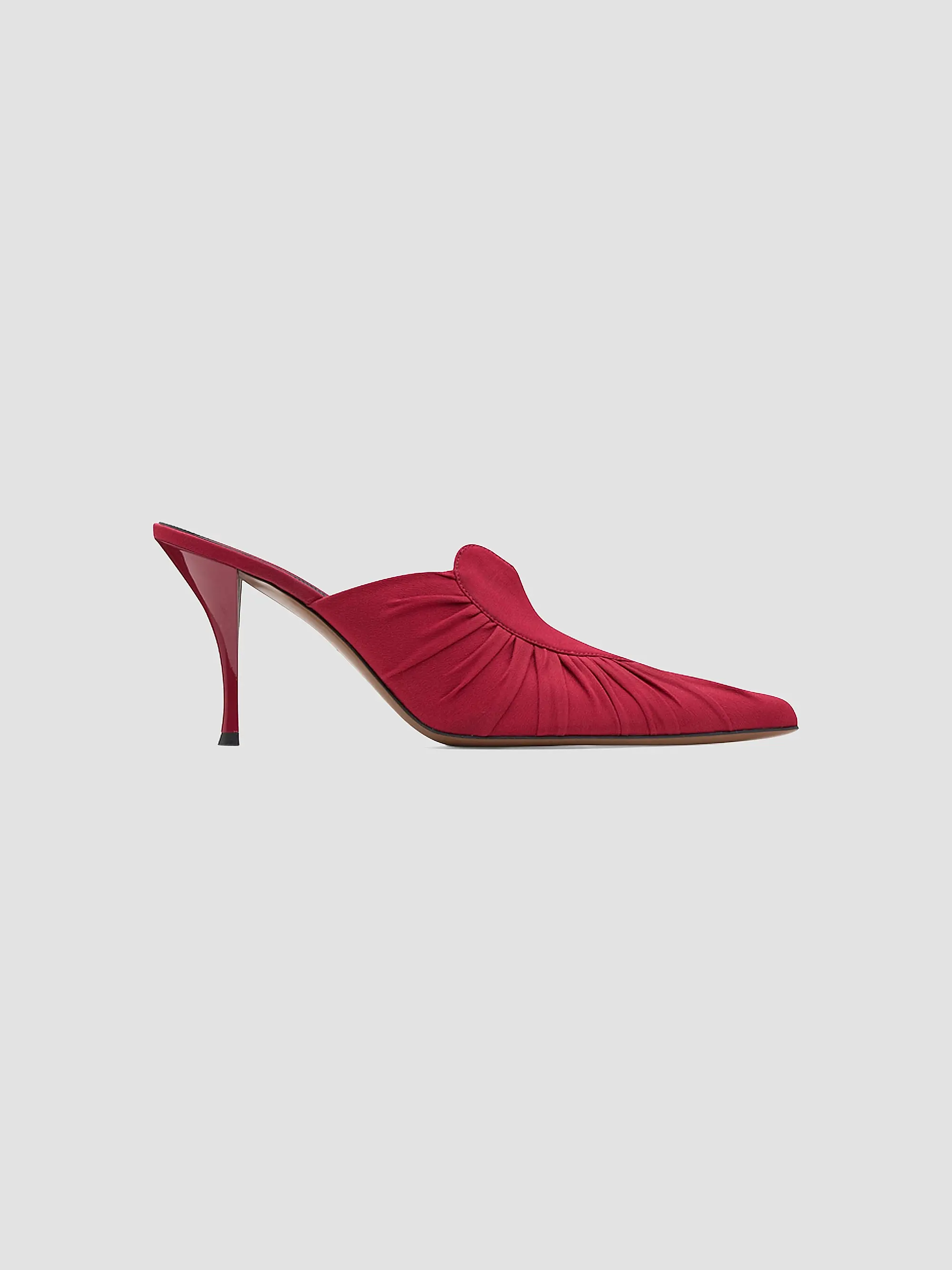 Kochab 65mm Ruched Crêpe De Chine Mules